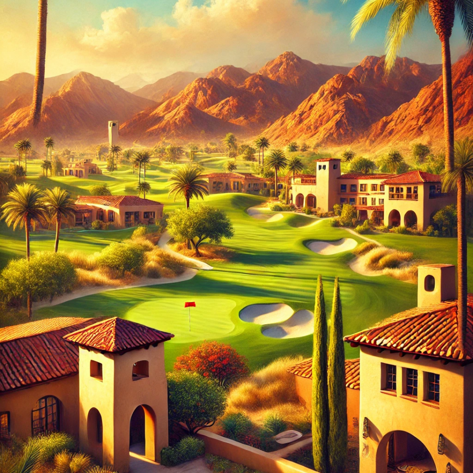 Desert golf course